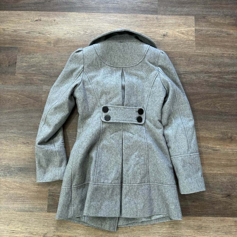 Y2K Style Guess‎ Peacoat Overcoat Gray Women's Sz XS Streetwear Goth - Picture 7 of 7